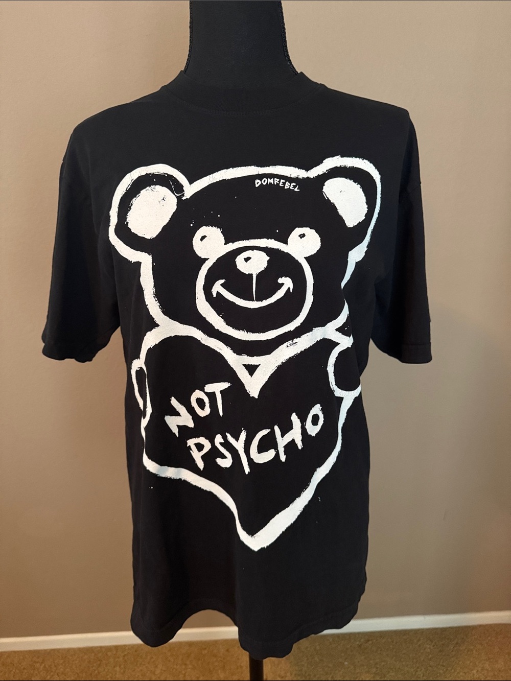 Domrebel Montreal Not Psycho Bear Graphic Tee - Black S